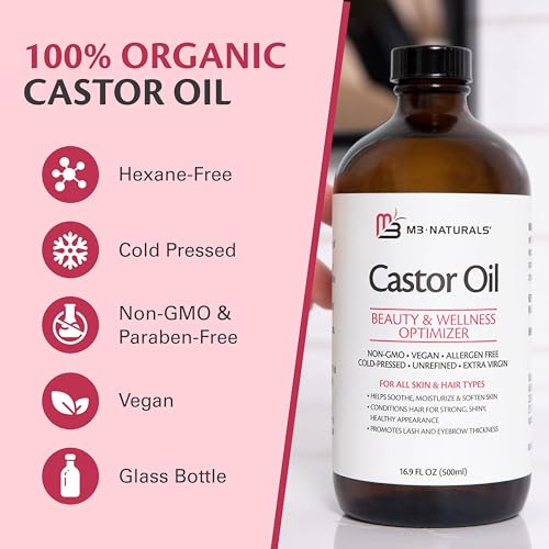 Organic Cold Pressed Castor Oil 500ml - Hair, Lash & Skin