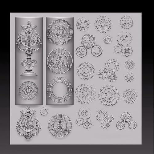 3D Silicone Nail Mold for Clock & Mechanical Charms - Nail Art Tools