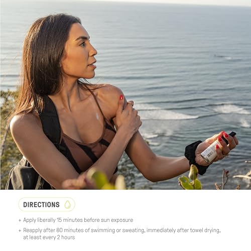Raw Elements Face + Body Serum SPF 50 All-Natural Mineral Sunscreen - Reef Safe, Water Resistant, Broad Spectrum UVA/UVB Protection, Safe For All Ages, Travel Size 2oz (Pack of 2)