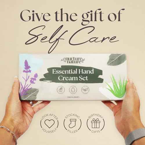 Hand Cream Gift Set from Nurture by Nature, 5pcs, Mothers Day Gifts, Hand Lotion Travel Size, Enriched with 6% Shea Butter & Glycerin, Hand Cream for Women, Dry Skin, Hand Lotion Gift Set for Women