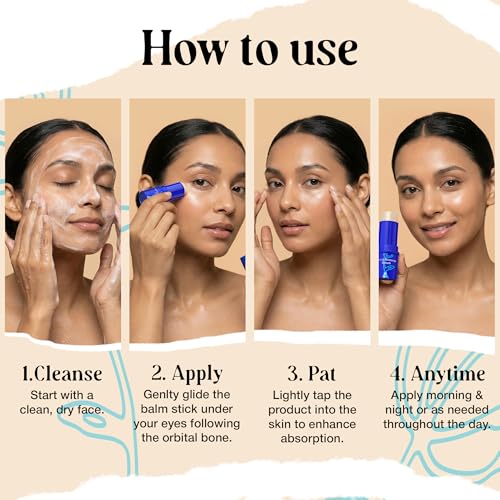 LivaClean Retinol Under Eye Balm Stick for Dark Circles & Puffiness, 2 Pack