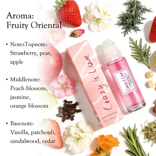 Crazy Love Pheromone Roll-On Perfume for Women, 10mL