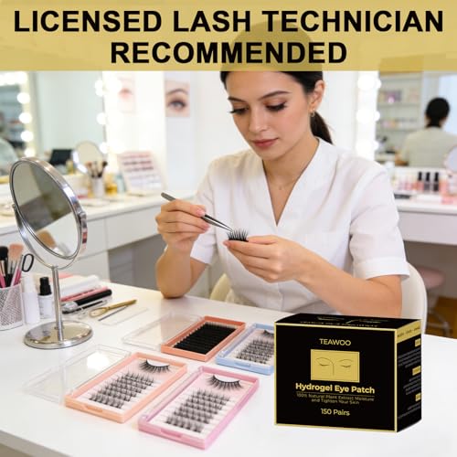 TEAWOO Under Eye Patches for Lash Extensions, 150 Pairs