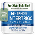 Hermon Intertrigo Cream for Skin Folds with Zinc Oxide - Chafing & Moisture Support, 4.2 oz