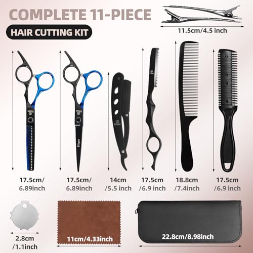 Professional Hair Cutting Scissors Set with Thinning Shears