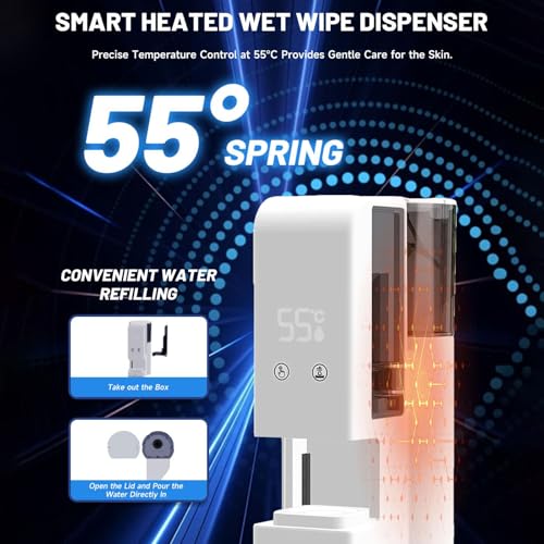 Hot Towel Dispenser 5s Heating 55°C 500ml Tank Auto-Dry