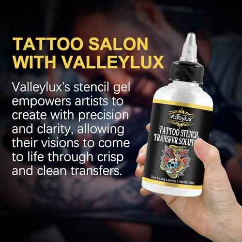 Tattoo Stencil Transfer Gel Solution, Professional Tattoo Stencil Stuff 150ml, Vegan-Friendly Stencil Gel, Fast-Drying and Long-Lasting, Clean and Easy Application, Temporary Supplies