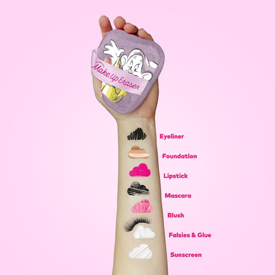 The Original MakeUp Eraser, 7-Day Set, Erase All Makeup With Just Water, Including Waterproof Mascara, Eyeliner, Foundation, Lipstick, Sunscreen, and More! (Snow White), 7ct.