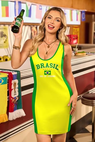 Women's Soccer Sleeveless Mini Tank Dress