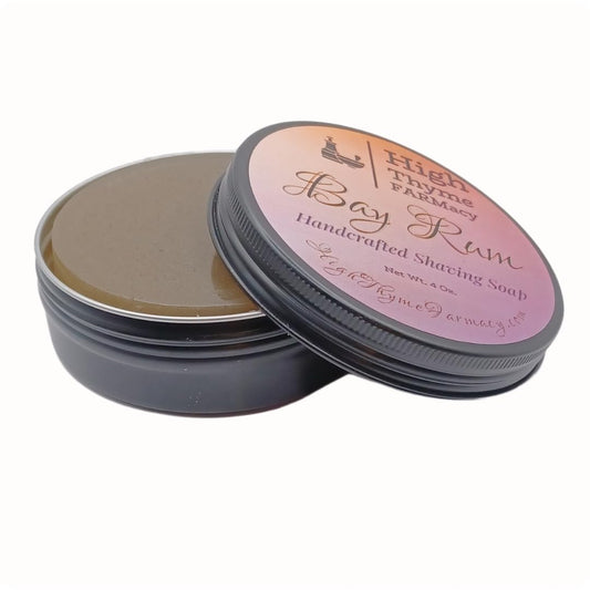 Bay Rum Shaving Soap Puck - Large 4 Ounce Bar of Bay Rum Soap for Shaving - 3 Inch Shave Puck - Bay Rum Shave Soap Puck in Travel Tin - Shave Soap for Men - Made in the USA (Bay Rum)