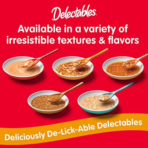 Delectables Senior Stew & Bisque Lickable Wet Cat Treats Variety Pack