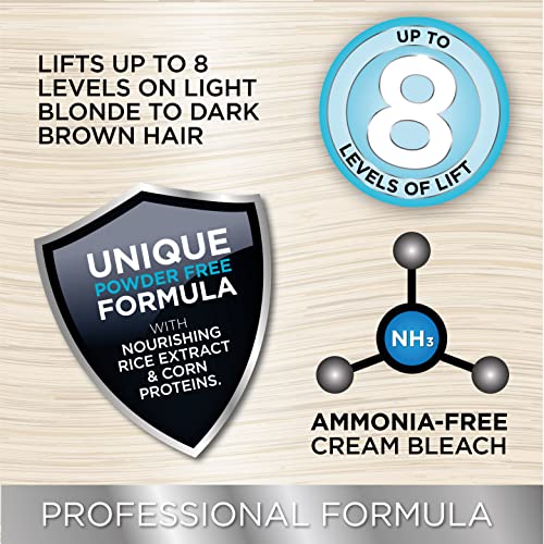 Knight & Wilson Ammonia-Free Hair Bleach Cream Kit - 8 Shade Lift
