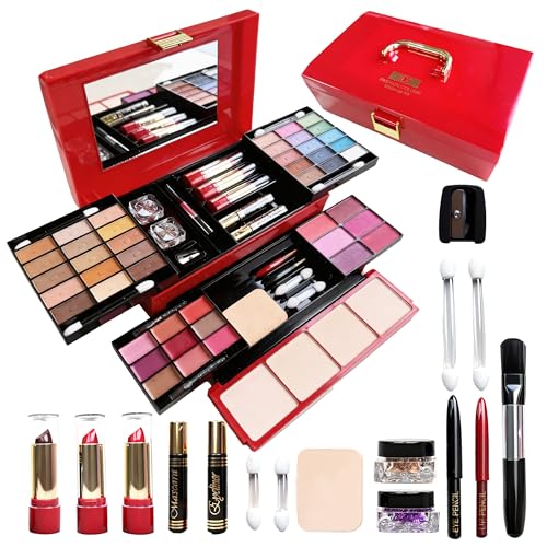 58 Colors Professional Makeup Kit with Eyeshadow, Blush & Lipstick