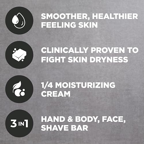 DOVE MEN + CARE Hidratante Coco + C?tricos Hand & Body Face-+ Shave Bar for Hydrated Skin 3.75 oz,(Pack of 12)
