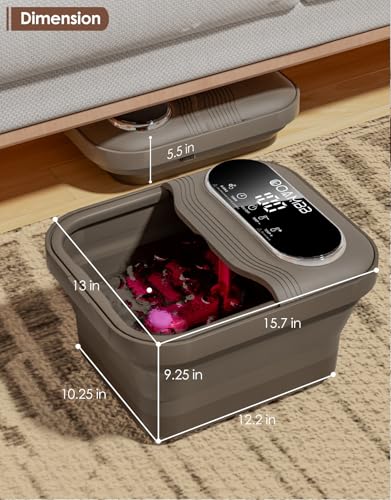 Collapsible Foot Spa with Heat, Bubbles & Touch Control