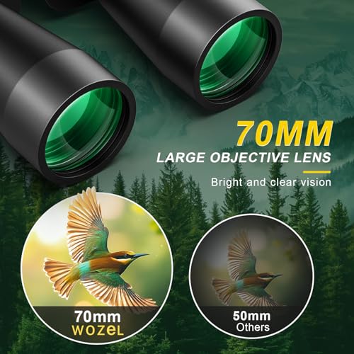WOZEL 20x70 High Power Bird Watching Binoculars for Adults, Hunting & Travel