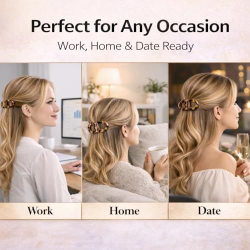 Magnetic Hair Clips for Women, No Crease, Strong Hold (2-Pack)