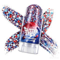 4th of July Red White Blue Glitter Stick, Patriotic Face & Body