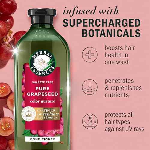 Herbal Essences Pure Grapeseed Color Nurture Sulfate Free Conditioner, 13.5 fl oz, Hair Protection and Color Nourishment