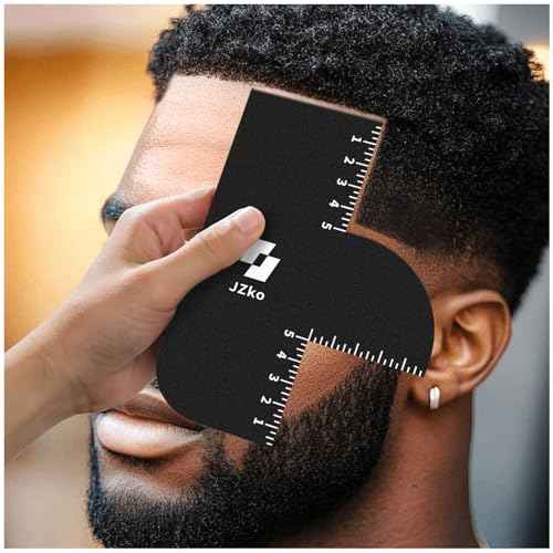 2Pcs Barber Accessories for Hairline Shaping, Enhancement Card for Barbers Reusable Color Spray Edge Line Up Tool for Barber Accessories with Measurement Indicators, Hairline Enhancement Spray for Men