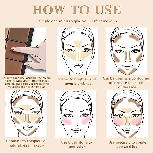 HOSAILY 12-Color Cream Blush & Concealer Palette