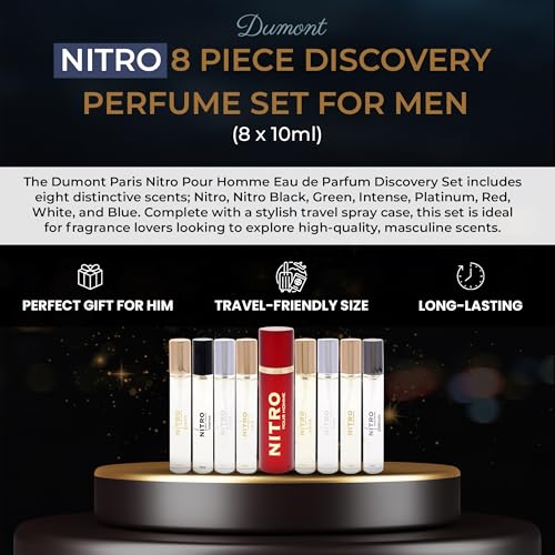 Dumont Nitro Men's Perfume Discovery Set - 8 Mini Sprays