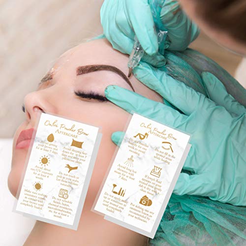 Ombre Powder Brow Aftercare Cards | 50 Pack | 2x3.5"