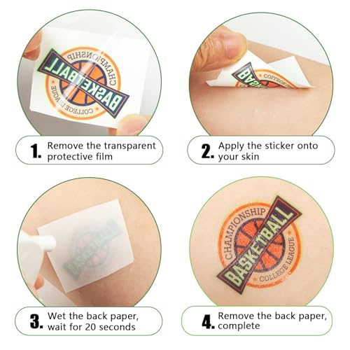 300+ Glow-in-Dark Sports Temporary Tattoos for Kids