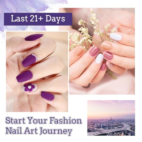 JODSONE KIT-15 33 Pcs Gel Nail Polish Kit with UV Lamp, Base/Top Coat, 20 Colors, Manicure Tools
