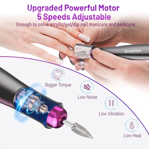 Professional Cordless Electric Nail Drill Kit 35000RPM with LCD Display for Manicure & Pedicure