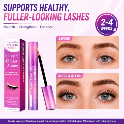 Lash & Brow Growth Serum with Peptides | Longer, Thicker Lashes
