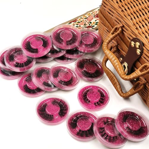 False Eyelashes 20 Pairs Mink Eyelashes Wispy Lashes 15mm Natural Looking Eyelashes(H1)