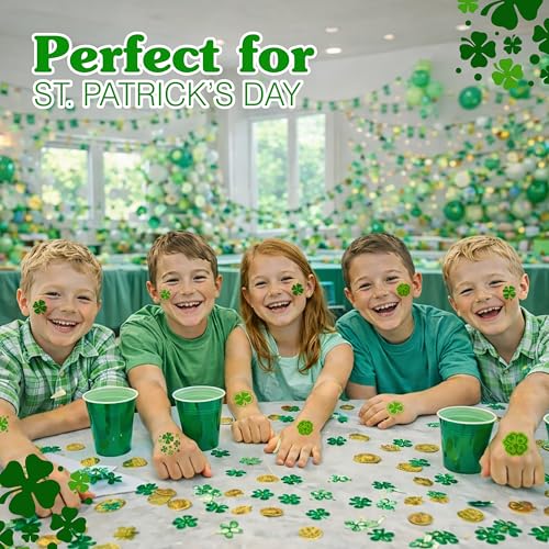 72 Shamrock Temporary Tattoos - St Patrick's Day Party Favors