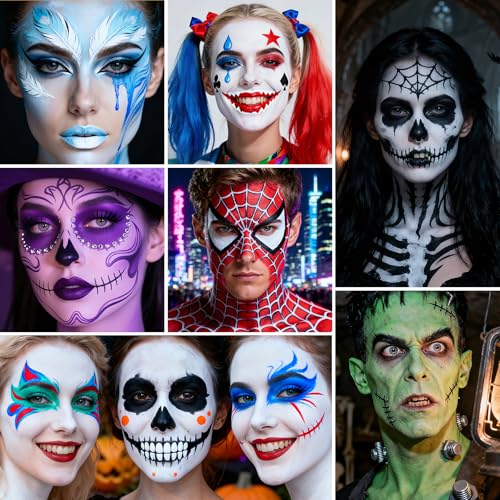 Red White Blue Face Paint Kit – Professional Halloween Makeup