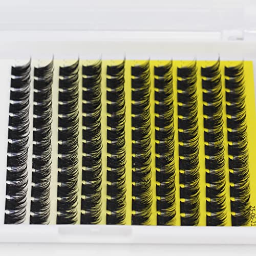 ¡æVAYATOR False Eyelashes Cluster 4Styles D Curl 8-20mm Individual Eyelashes Extensions Wide stem Fake Eyelashes Fluffy Eyelashes Clusters Natural Soft Dramatic Fake lash (Black-FDM-18mm)