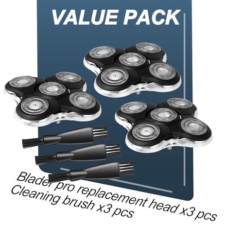 OXSITO 3 Pack Replacement Head for Remington Balder Pro XR7000 - 5-Head Shaver Attachments