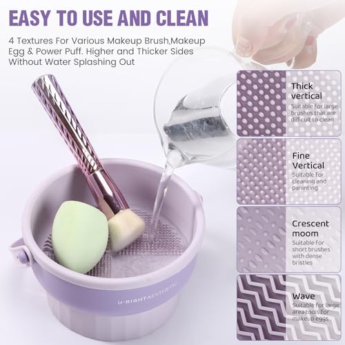 GOLIKEE Makeup Brush Cleaner Mat - 3 in 1 Silicone Bowl