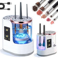 Poputra Electric Makeup Brush Cleaner with Auto Dryer & Storage