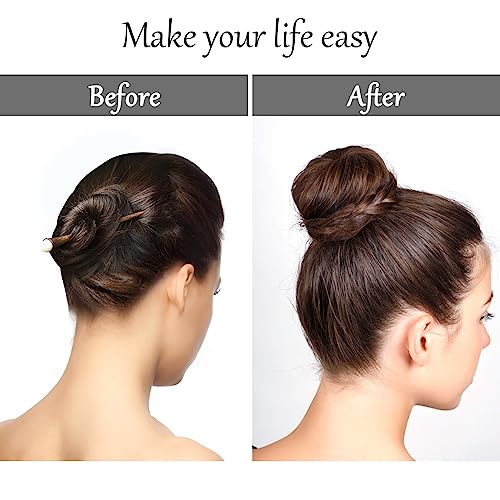 Hair Bun Maker Donuts 12 Pc Medium Brown Ring Shaper