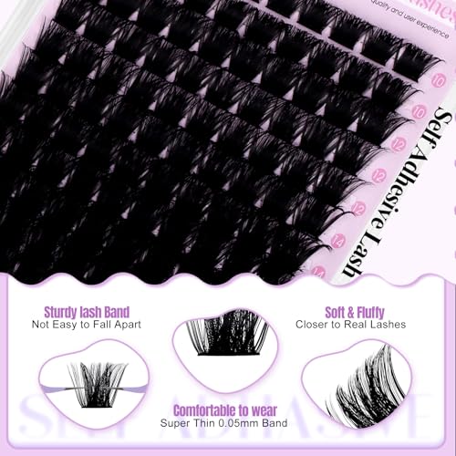 200D Wispy Lash Clusters 10-18mm Mixed Length | DIY Lash Extensions
