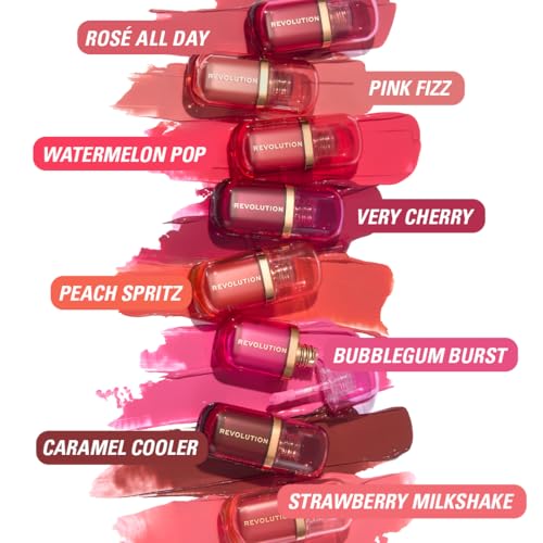 Revolution Beauty London, Superdewy Liquid Blush Burst, Buildable Color for Cheek, Serum Formula with Peptides & Hyaluronic Acid, Vegan & Cruelty-Free, Rose All Day Dusty Pink, 0.14 oz