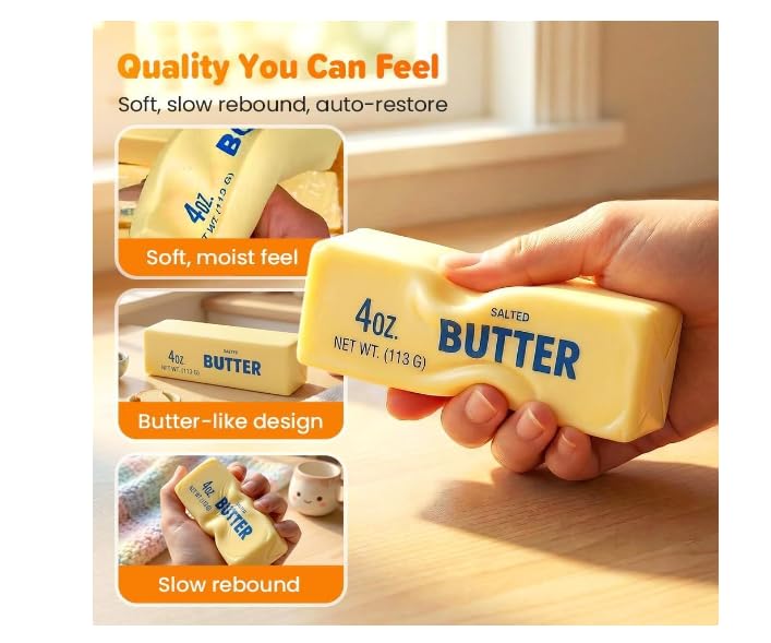 Butter Squishy Toys - 2 Pack Slow Rising Stress Relief Fidget
