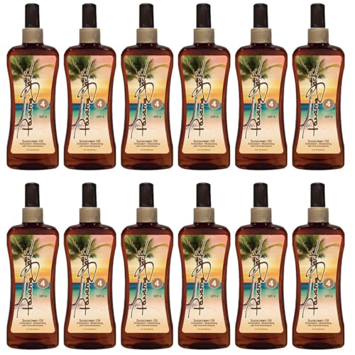 Panama Jack Sunscreen Tanning Oil - SPF 4, PABA, Paraben, Gluten & Cruelty Free, Antioxidant Formula with Exotic Oils & Fruit & Nut Extracts, 8 FL OZ