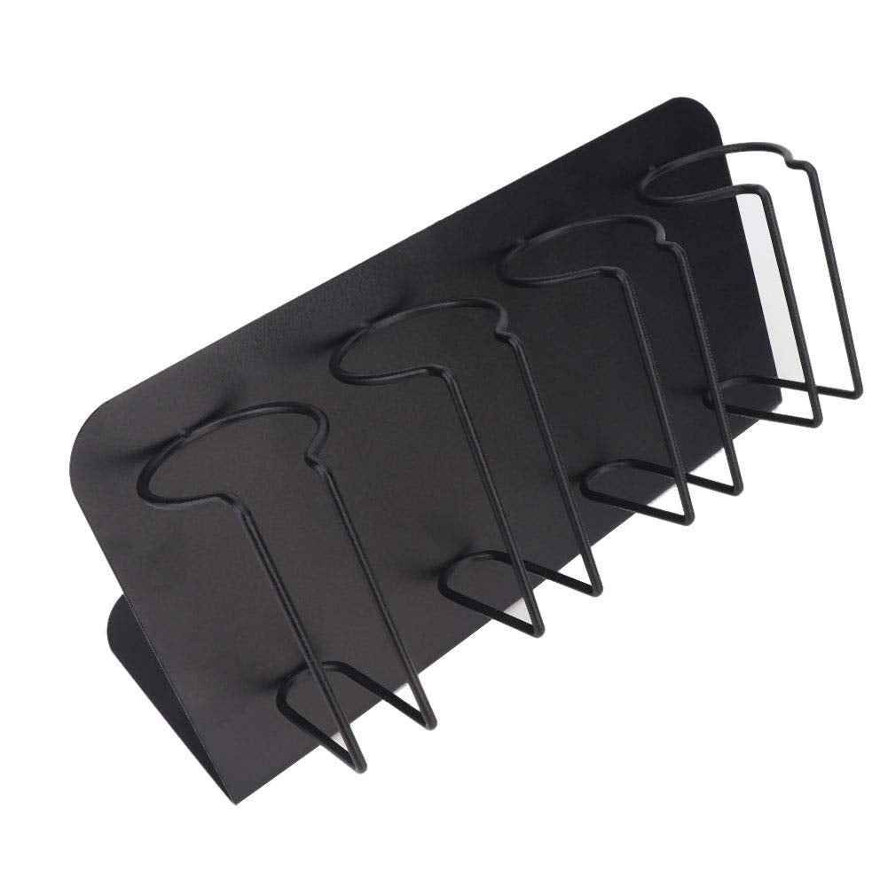 Hair Clipper Holder,Hair Clipper Rack, 4 Slots Stainless Steel Electric Hair Clipper Storage Rack Hair Cutter Trimmer Holder Stand Used for Salon Appliance Rack (Black)