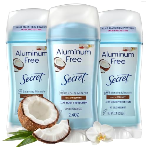Aluminum Free Deodorant for Women, Coconut Scent, 48hr Protection