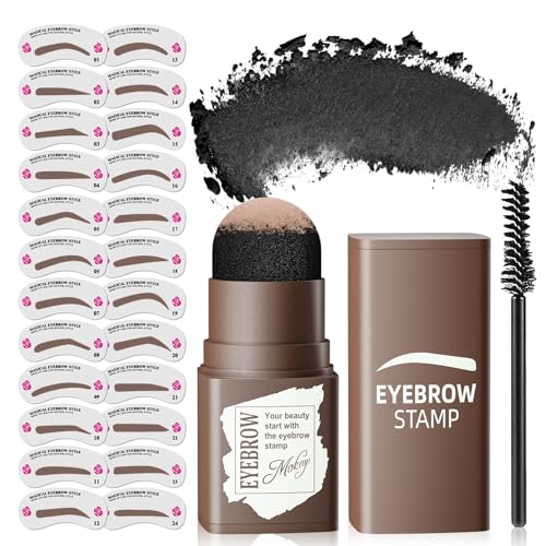 Eyebrow Stamp Stencil Kit with 24 Reusable Stencils