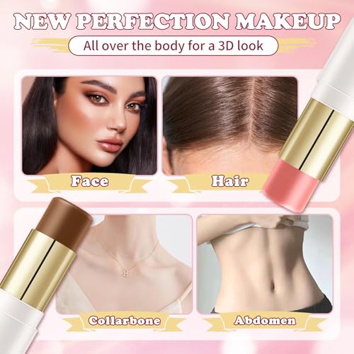 6-Color Cream Contour Stick Kit with Highlighter & Bronzer