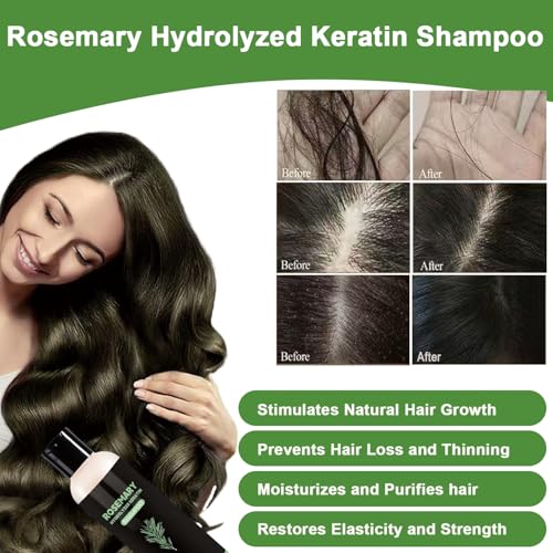 Rosemary Hair Growth Shampoo with Hydrolyzed Keratin - 200ML