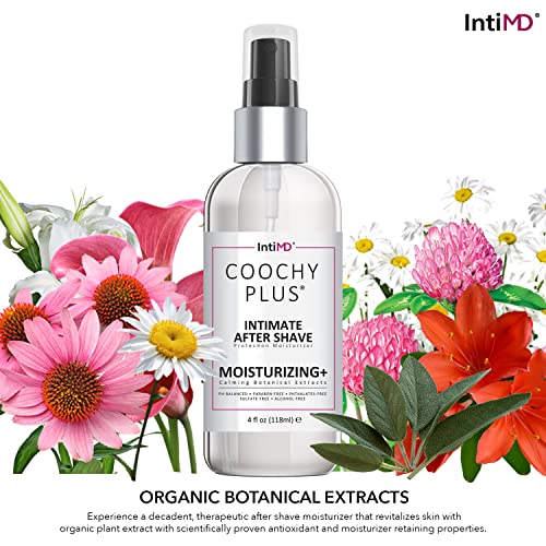 IntiMD Coochy Plus Intimate After Shave Protection Mist + Pre-Shave Elixir Moisturizer Oil Kit - HydroLock & Moisturizing Plus Continuous Hydration Reliefs Razor Burn Bump Ingrown Hair