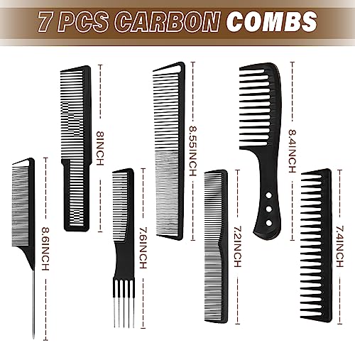 12-Piece Barber Comb Set with Cape & Neck Duster Brushes
